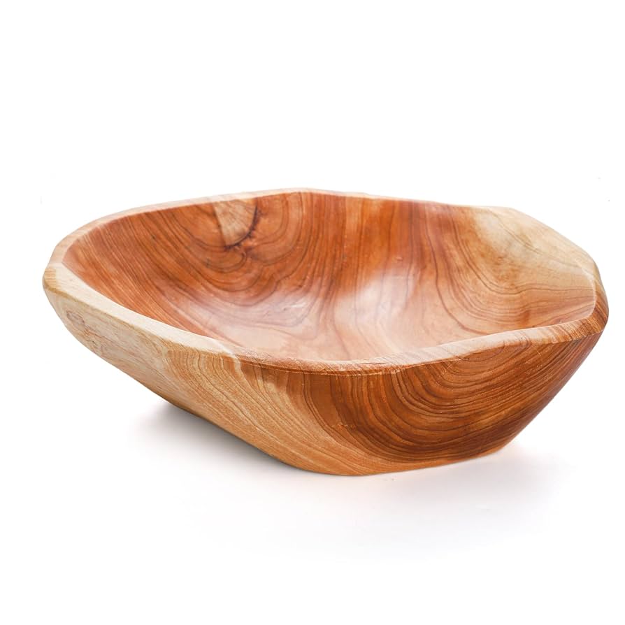 Amazon.com: ZENFUN Natural Wood Fruit Bowl 7.8-9.5 Inch